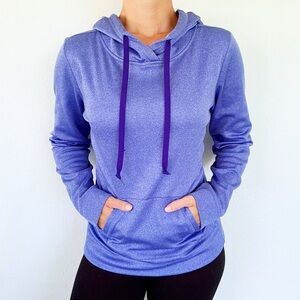 Danskin Now purple fleece lined pullover style hoodie sweatshirt size small